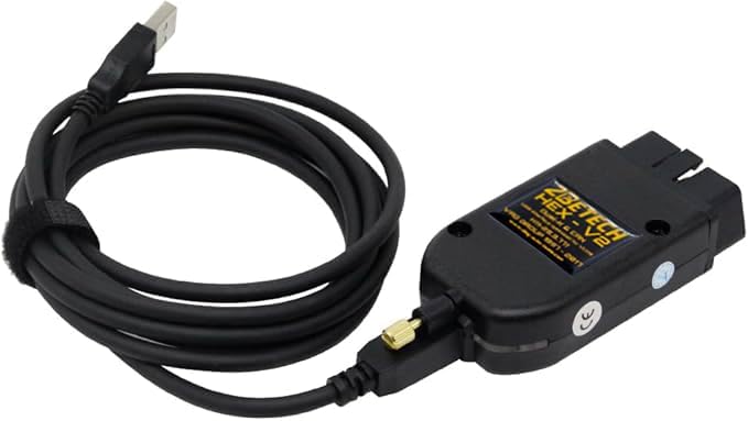 Câble de Diagnostic Hex Can V2 VCDS 24.7 pour Groupe VAG, VW, Audi, Skoda - 1997 à 2017 - Français/Anglais