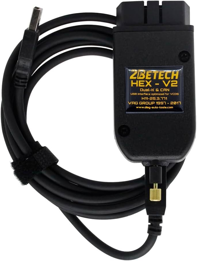 Câble de Diagnostic Hex Can V2 VCDS 24.7 pour Groupe VAG, VW, Audi, Skoda - 1997 à 2017 - Français/Anglais